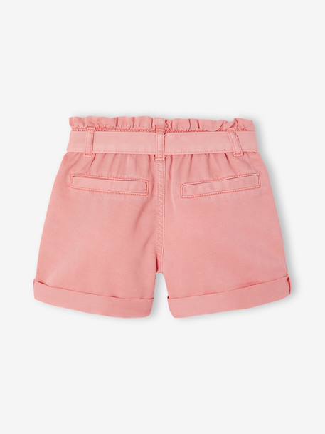 Short fille style paperbag écru+rose - vertbaudet enfant 