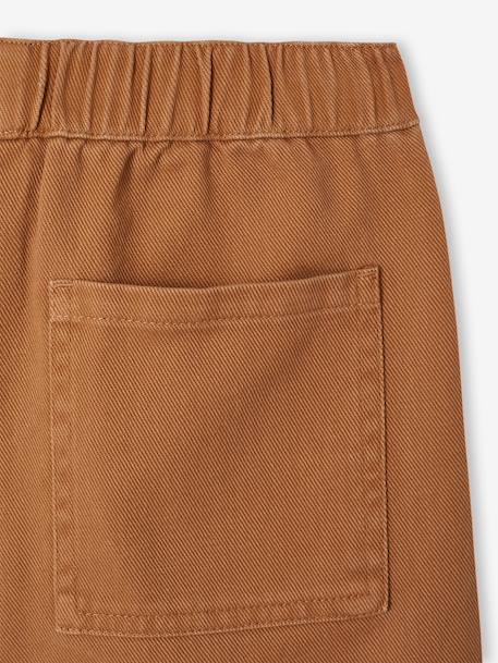 Bermuda garçon en twill anthracite+camel - vertbaudet enfant 