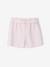 Short fille twill ceinture à nouer rayé bleu+rose+vanille - vertbaudet enfant 