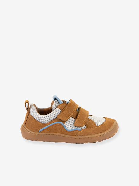 Chaussures barefoot BAZE enfant Froddo bleu jean+caramel - vertbaudet enfant 
