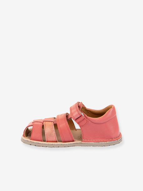 Sandales barefoot FLEXY F enfant Froddo bleu ciel+corail+jaune+rose poudré - vertbaudet enfant 