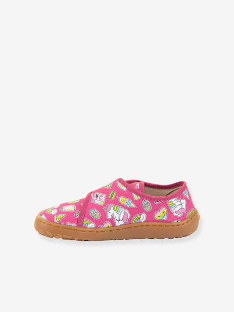 FRODDO barefoot sloffen met print voor kinderen fuchsia+grijs+roze, bedrukt - vertbaudet enfant 