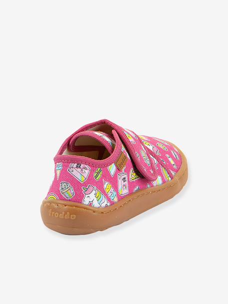 FRODDO barefoot sloffen met print voor kinderen fuchsia+grijs+roze, bedrukt - vertbaudet enfant 