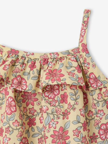 Combishort bébé fille bretelles fines jaune pâle - vertbaudet enfant 