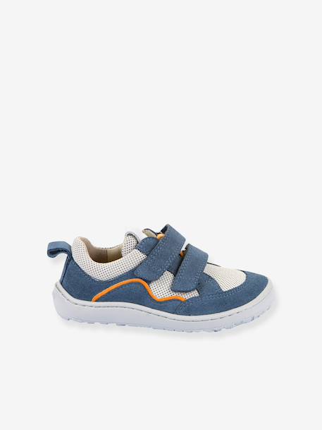Chaussures barefoot BAZE enfant Froddo bleu jean+caramel - vertbaudet enfant 