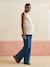 T-shirt grossesse sans manches coton bio beige+kaki - vertbaudet enfant 