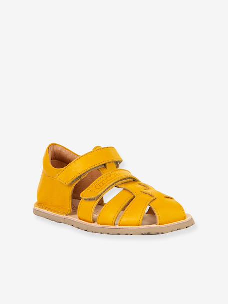 Sandales barefoot FLEXY F enfant Froddo bleu ciel+corail+jaune+rose poudré - vertbaudet enfant 