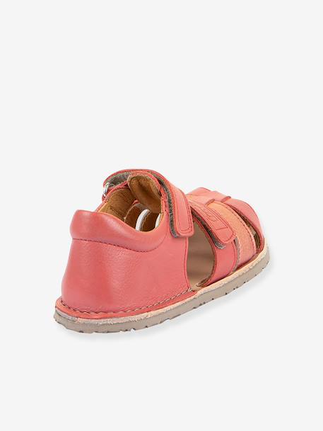 Sandales barefoot FLEXY F enfant Froddo bleu ciel+corail+jaune+rose poudré - vertbaudet enfant 