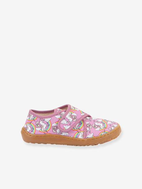 FRODDO barefoot sloffen met print voor kinderen fuchsia+grijs+roze, bedrukt - vertbaudet enfant 