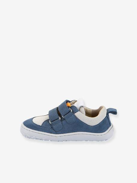 Chaussures barefoot BAZE enfant Froddo bleu jean+caramel - vertbaudet enfant 