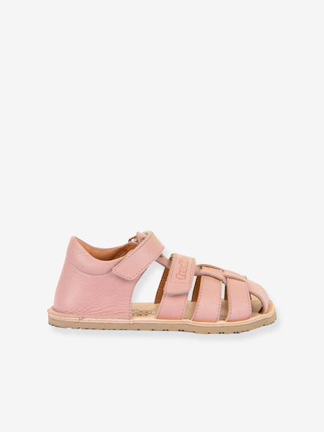 Sandales barefoot FLEXY F enfant Froddo bleu ciel+corail+jaune+rose poudré - vertbaudet enfant 