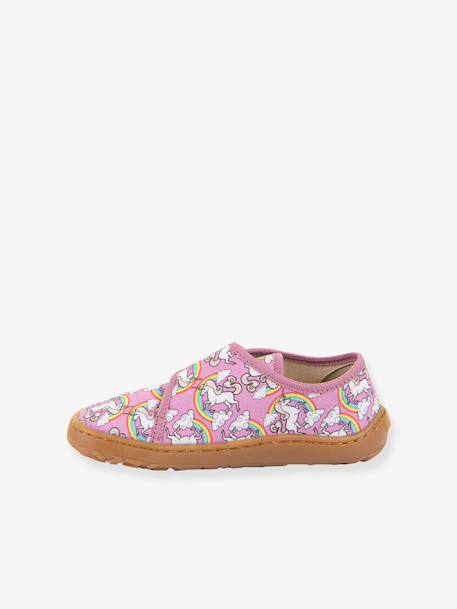 FRODDO barefoot sloffen met print voor kinderen fuchsia+grijs+roze, bedrukt - vertbaudet enfant 