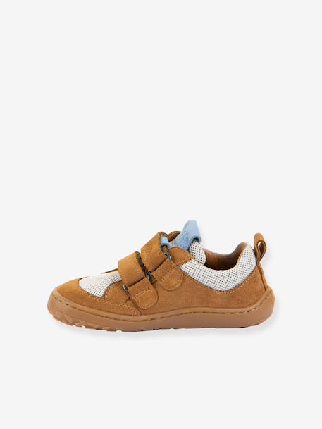 Chaussures barefoot BAZE enfant Froddo bleu jean+caramel - vertbaudet enfant 