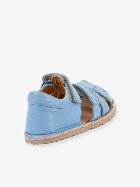 Sandales barefoot FLEXY F enfant Froddo bleu ciel+corail+jaune+rose poudré - vertbaudet enfant 