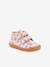 Chaussures premiers pas barefoot imprimés bébé Froddo beige+rose clair - vertbaudet enfant 