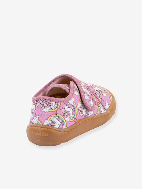 FRODDO barefoot sloffen met print voor kinderen fuchsia+grijs+roze, bedrukt - vertbaudet enfant 