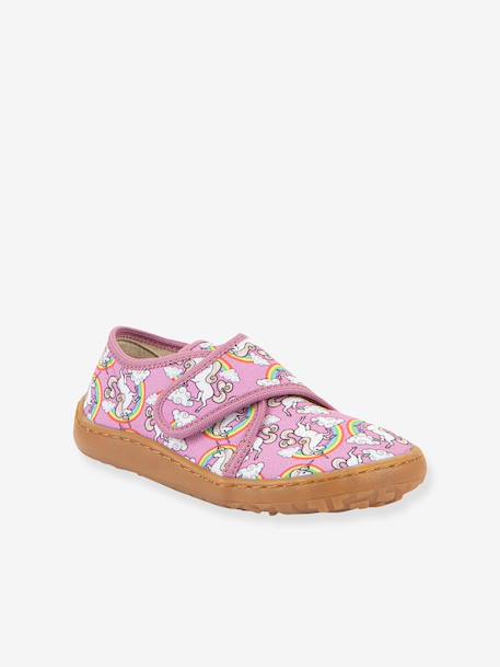 FRODDO barefoot sloffen met print voor kinderen fuchsia+grijs+roze, bedrukt - vertbaudet enfant 