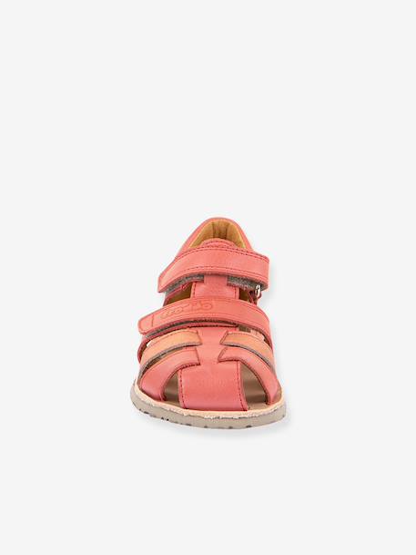 Sandales barefoot FLEXY F enfant Froddo bleu ciel+corail+jaune+rose poudré - vertbaudet enfant 