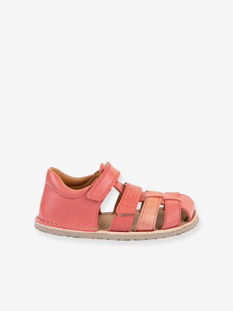 Sandales barefoot FLEXY F enfant Froddo bleu ciel+corail+jaune+rose poudré - vertbaudet enfant 