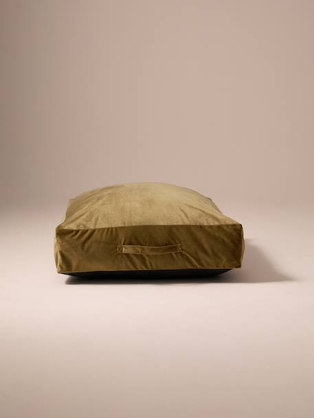Housse matelas velours rectangle kaki - vertbaudet enfant 
