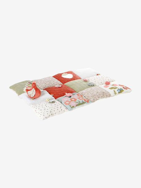 Zacht speelkleed CROQUE LA VIE beige+ecru+rood+sinaasappel - vertbaudet enfant 