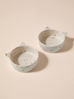 -Lot de 2 gamelles pour chat en céramique