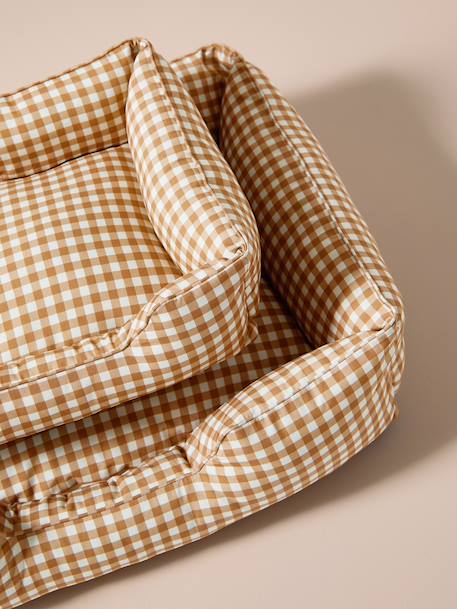 Gequilte mand voor huisdier FAMILY hazelnoot+klei+wit, gestreept - vertbaudet enfant 