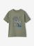 T-shirt manches courtes garçon blanc chiné+lichen - vertbaudet enfant 