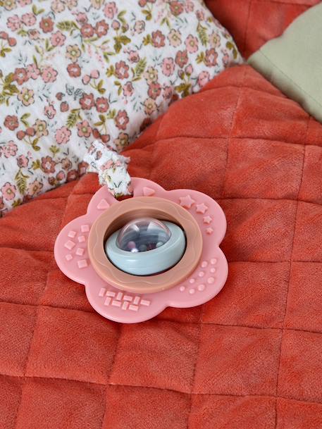Tapis d'éveil moelleux et ludique beige+écru+noir+orange+rouge - vertbaudet enfant 