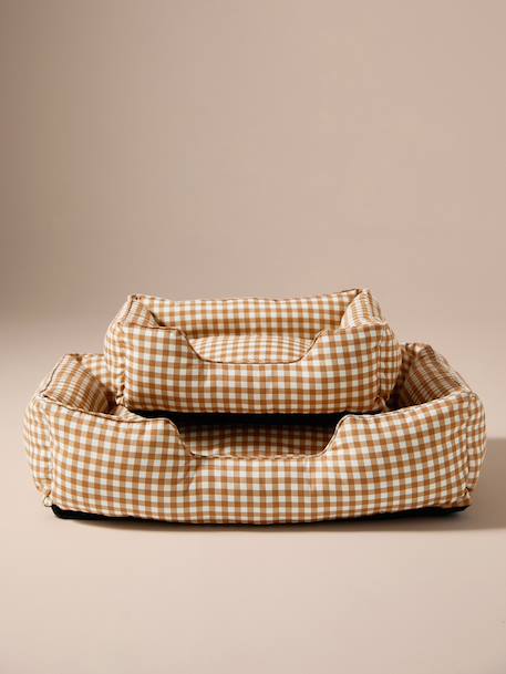 Gequilte mand voor huisdier FAMILY hazelnoot+klei+wit, gestreept - vertbaudet enfant 
