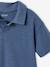Effen polo voor jongens blauw - vertbaudet enfant 