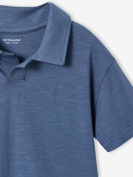 Polo uni garçon bleu - vertbaudet enfant 