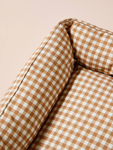 Gequilte mand voor huisdier FAMILY hazelnoot+klei+wit, gestreept - vertbaudet enfant 