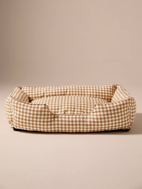 Panier matelassé pour chiens, disponible en 2 tailles argile+noisette+rayé blanc - vertbaudet enfant 