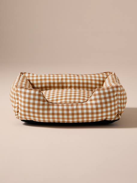 Gequilte mand voor huisdier FAMILY hazelnoot+klei+wit, gestreept - vertbaudet enfant 
