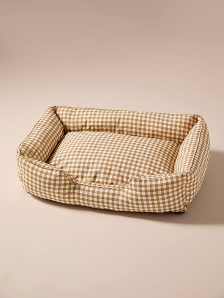 Gequilte mand voor huisdier FAMILY hazelnoot+klei+wit, gestreept - vertbaudet enfant 