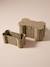 Lot 2 coffres jouets corde forme os beige - vertbaudet enfant 