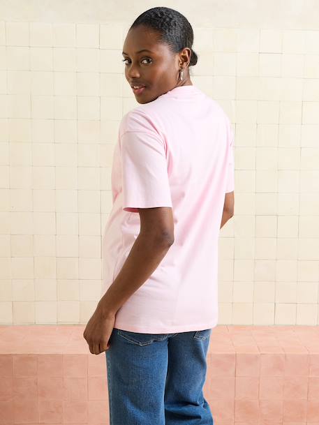 T-shirt met korte mouwen borstvoeding biologisch katoen rozen - vertbaudet enfant 