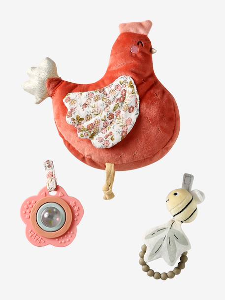 Peluche à suspendre poule orange - vertbaudet enfant 