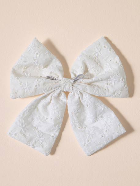 Noeud coton broderie animal beige - vertbaudet enfant 