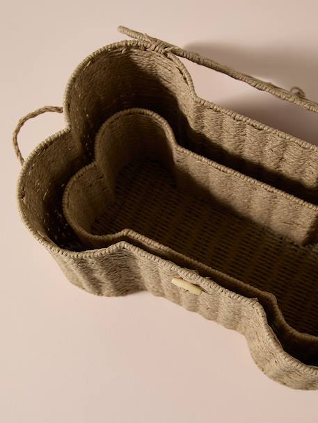 Lot 2 coffres jouets corde forme os beige - vertbaudet enfant 
