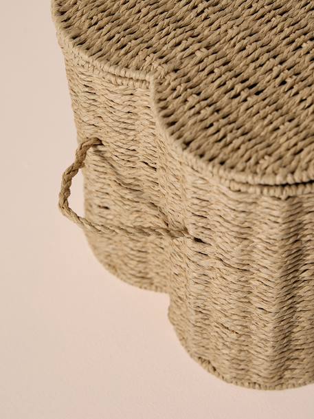 Lot 2 coffres jouets corde forme os beige - vertbaudet enfant 
