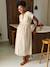 Robe longue boutonnée grossesse coton bio écru - vertbaudet enfant 