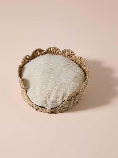 Dierenmand met geschulpte rand en sherpa kussen beige - vertbaudet enfant 