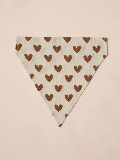 Bandana chien coton blanc imprimé+carreaux beige+marron imprimé - vertbaudet enfant 
