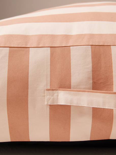 Housse matelas coton rectangle carreaux bleu+rayé blanc - vertbaudet enfant 