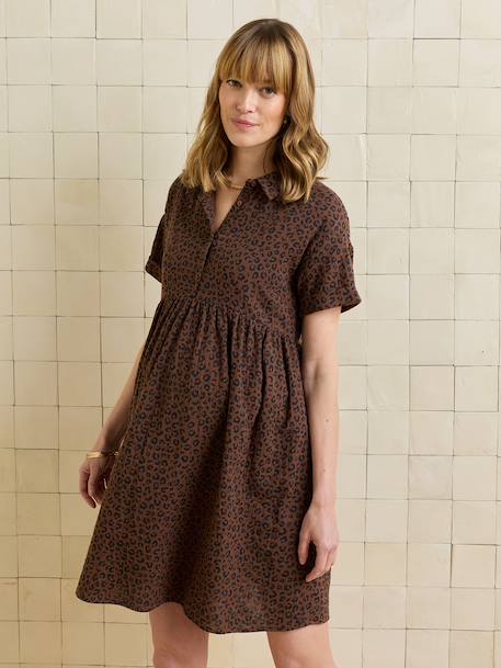 Robe chemise grossesse chocolat - vertbaudet enfant 