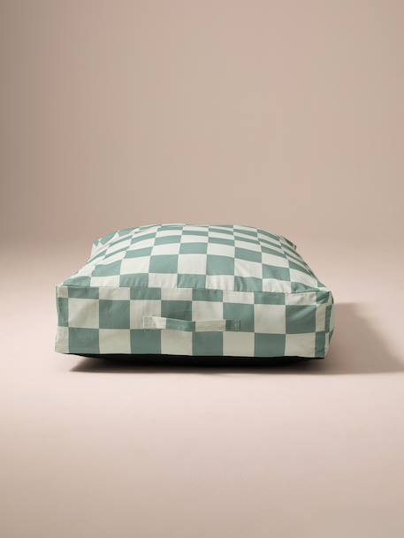 Hoes matras katoen rechthoek blauw, geruit+wit, gestreept - vertbaudet enfant 