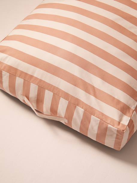 Housse matelas coton rectangle carreaux bleu+rayé blanc - vertbaudet enfant 