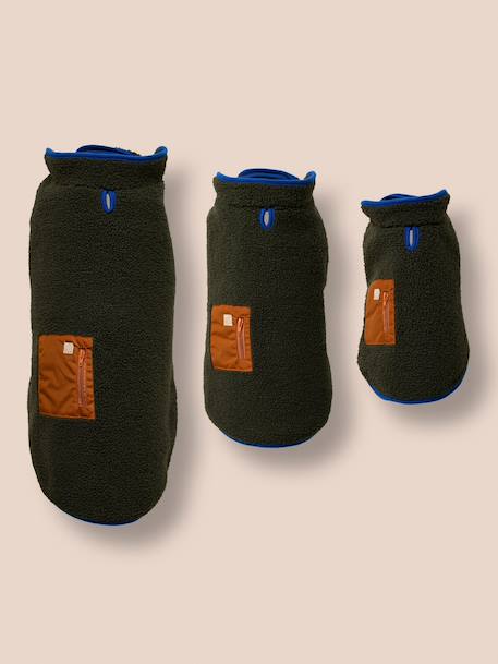 Manteau polaire chien beige+kaki - vertbaudet enfant 